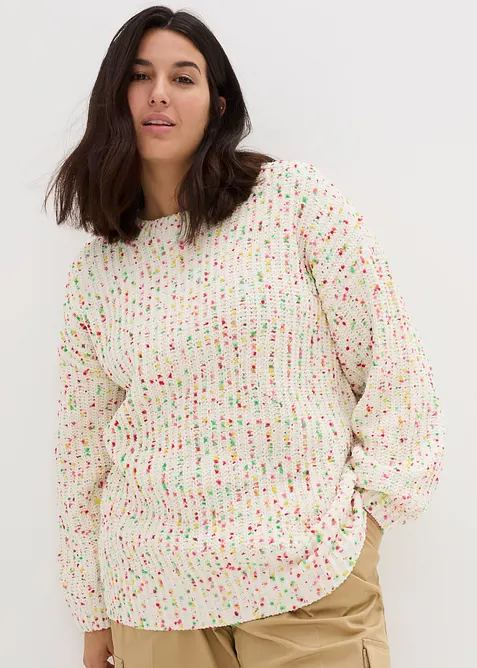 Oversize svetr z hrubé pleteniny, bonprix