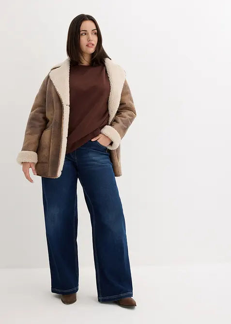 Oversized mikina z čist&eacute;, těžk&eacute; organick&eacute; bavlny, bonprix