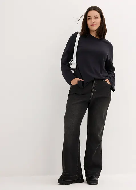 Z&aacute;kladn&iacute; triko z těžk&eacute; bavlny, dlouh&yacute; ruk&aacute;v, bonprix