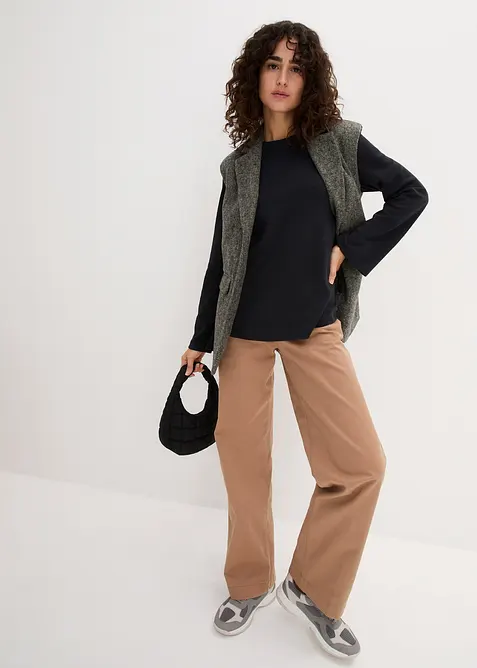 Z&aacute;kladn&iacute; triko z těžk&eacute; bavlny, dlouh&yacute; ruk&aacute;v, bonprix