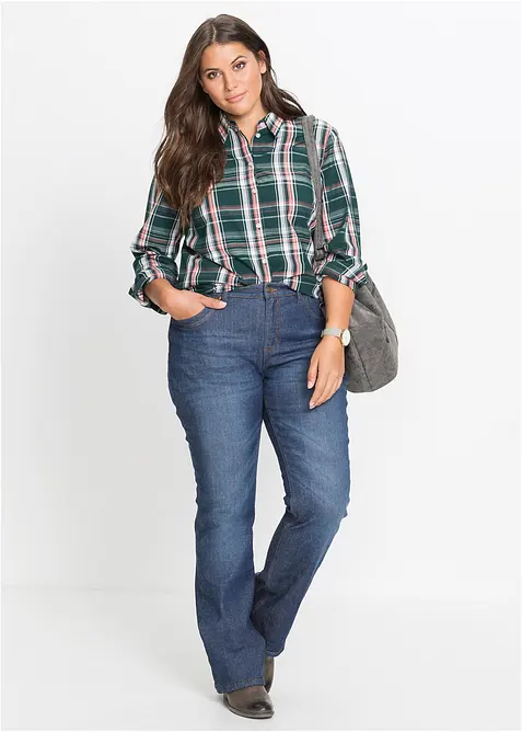 Termo dž&iacute;ny Bootcut, High Waist, bonprix