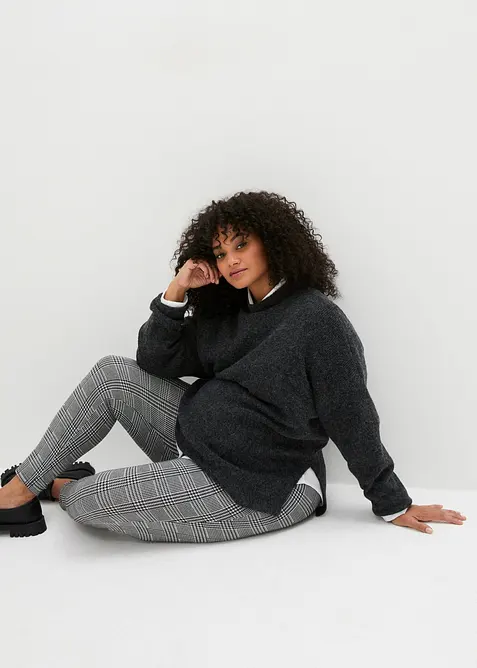 Supersoft těhotensk&yacute; svetr s dlouh&yacute;m rozparkem, bonprix