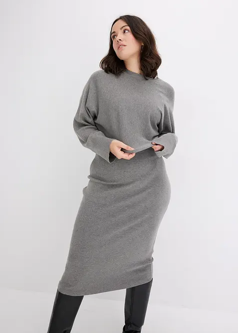 Pleten&aacute; souprava se &scaron;aty (2d&iacute;ln&aacute; souprava), bonprix