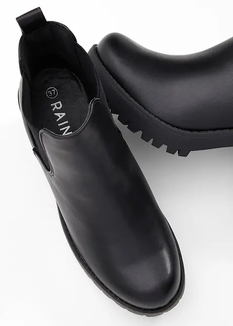 Kotn&iacute;kov&aacute; obuv Chelsea se &scaron;pal&iacute;kov&yacute;m podpatkem, bonprix