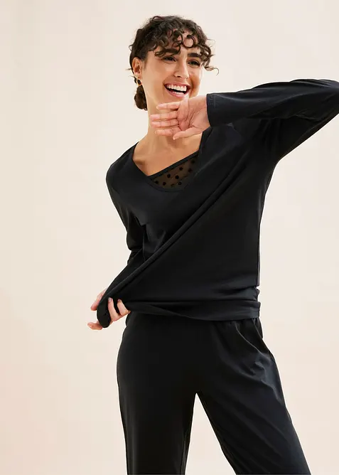 Pyžamo s jemnou síťovinou, bonprix