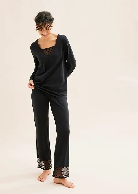 Pyžamo s jemnou síťovinou, bonprix