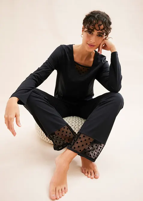 Pyžamo s jemnou síťovinou, bonprix