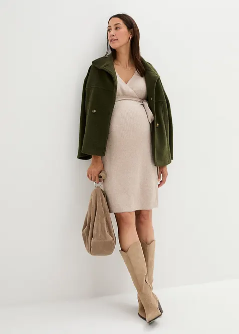 Velmi měkk&eacute; těhotensk&eacute;/kojic&iacute; pleten&eacute; &scaron;aty s 3/4 ruk&aacute;vy, bonprix