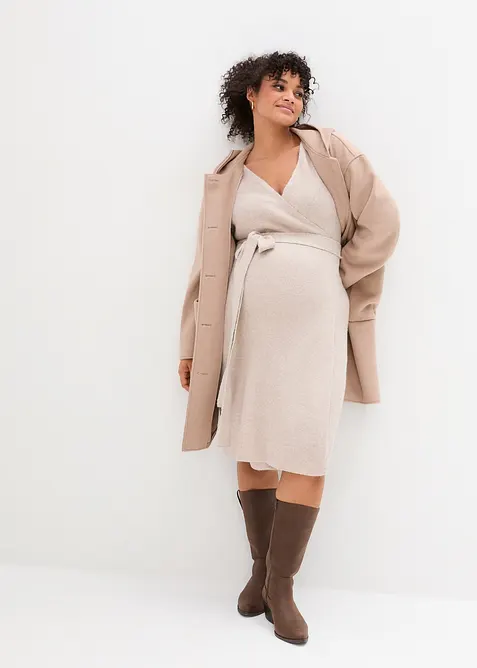 Velmi měkk&eacute; těhotensk&eacute;/kojic&iacute; pleten&eacute; &scaron;aty s 3/4 ruk&aacute;vy, bonprix