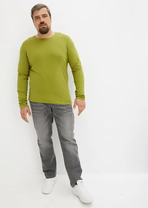 Tričko s dlouh&yacute;m ruk&aacute;vem (3 ks v balen&iacute;), bonprix