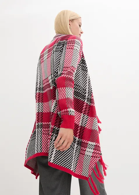 Dlouhý pletený kabátek s třásněmi, bonprix