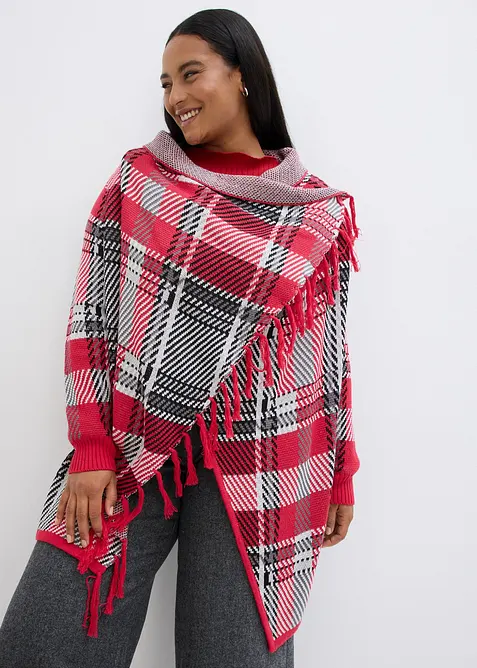 Dlouhý pletený kabátek s třásněmi, bonprix