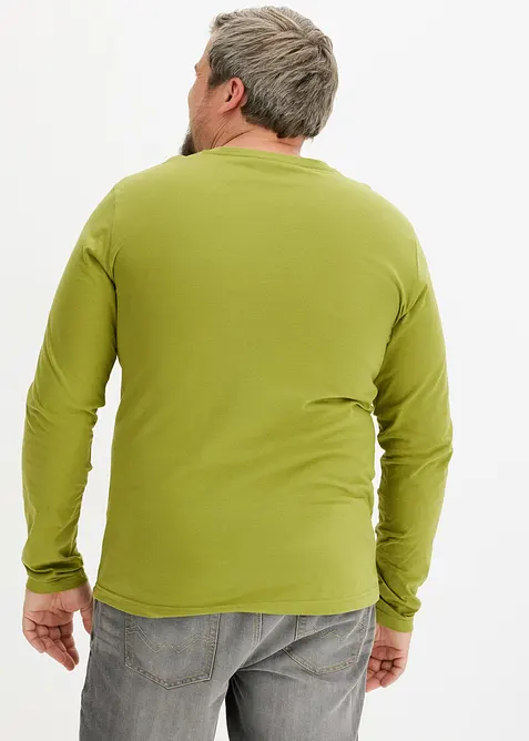 Tričko s dlouh&yacute;m ruk&aacute;vem (3 ks v balen&iacute;), bonprix