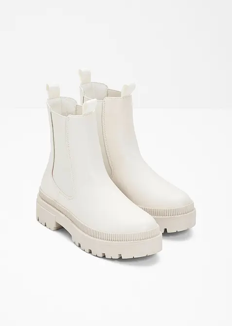 Kotn&iacute;kov&aacute; obuv Chelsea s profilovanou podr&aacute;žkou, bonprix