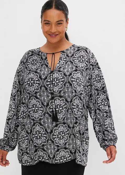 Halenkové tričko ze strukturované viskózy, bonprix