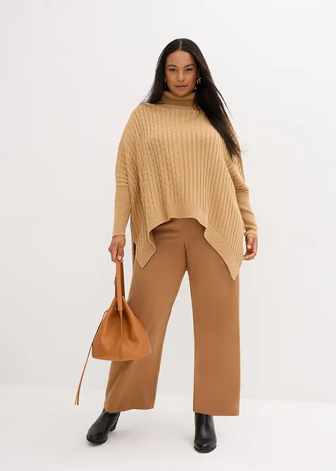 Oversize svetr ve stylu ponča, bonprix