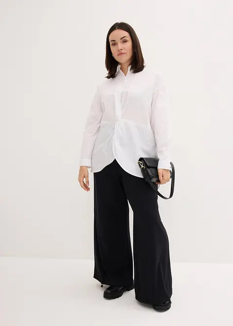 Halenka s delším zadním dílem, z čisté bavlny, bonprix