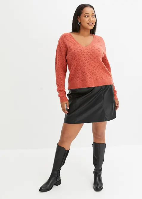 Ažurový svetr, bonprix