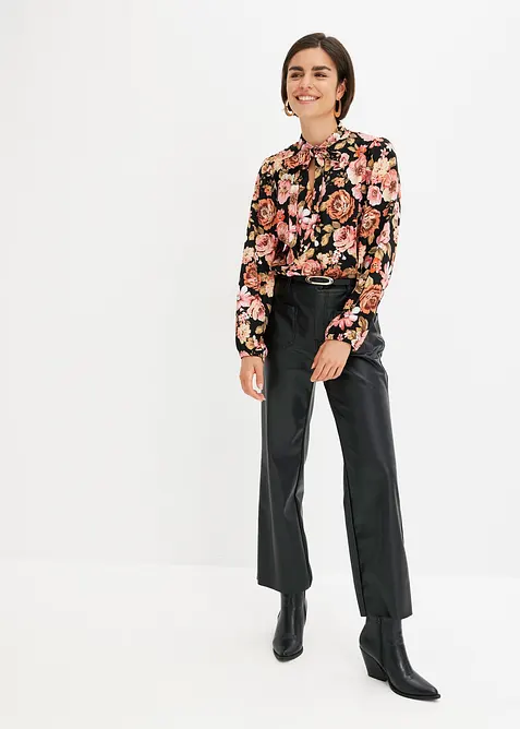 Poti&scaron;těn&aacute; halenka s ma&scaron;l&iacute; u krku, bonprix