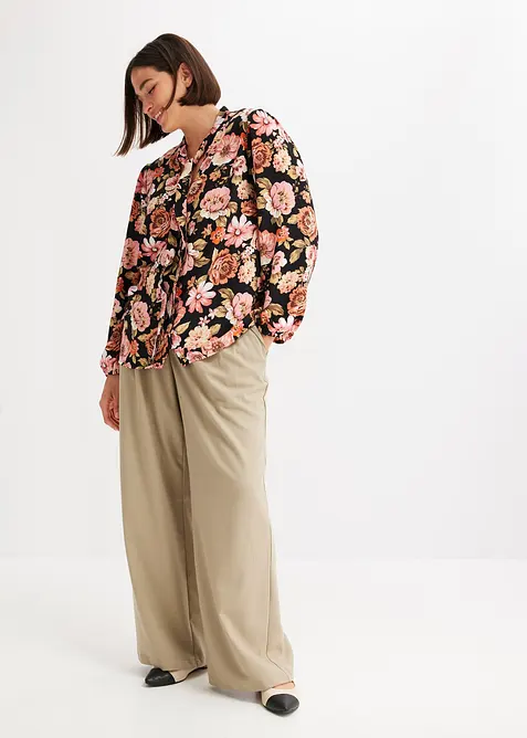 Poti&scaron;těn&aacute; halenka s ma&scaron;l&iacute; u krku, bonprix