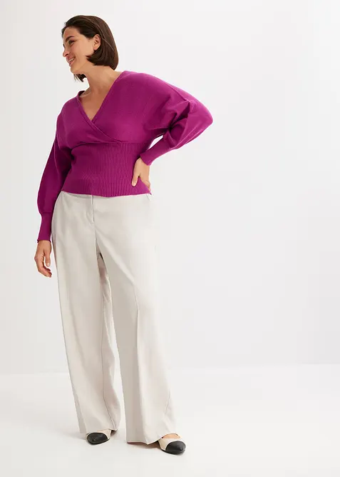 Svetr ze splývavé směsi s viskózou, bonprix