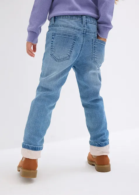 Termo dž&iacute;ny s žerzejovou pod&scaron;&iacute;vkou, Slim Fit, bonprix