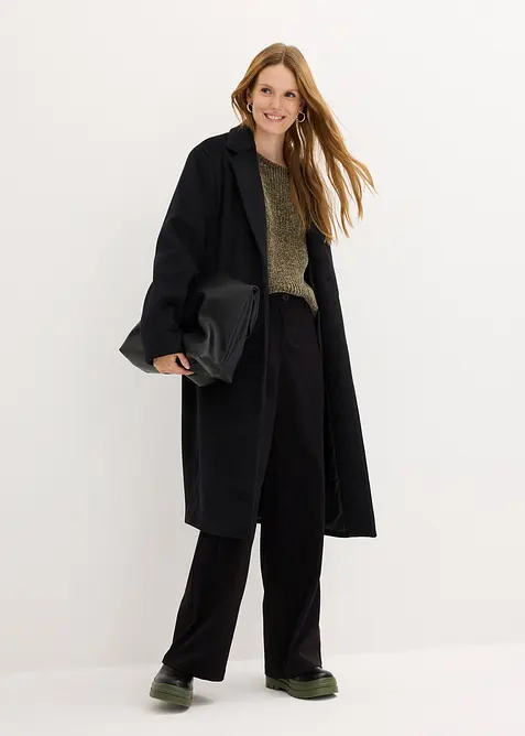 Oversize svetr z měkké žinylky, bonprix