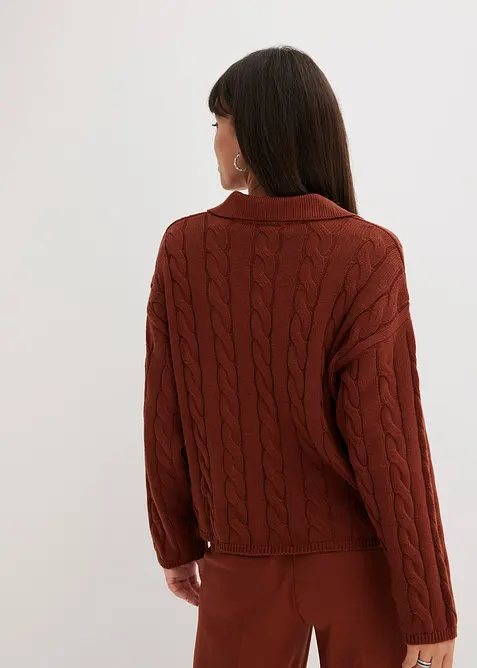 Oversize svetr z měkk&eacute; směsi s ka&scaron;m&iacute;rem, bonprix