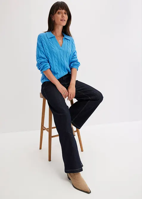 Oversize svetr z měkké směsi s kašmírem, bonprix