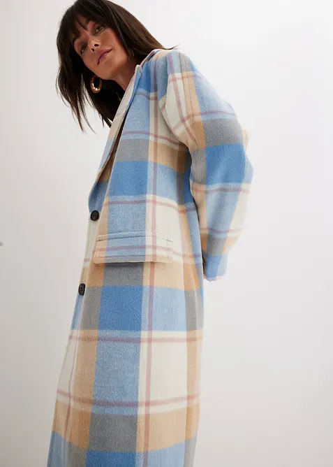 Oversized kabát ve vlněném vzhledu, bonprix