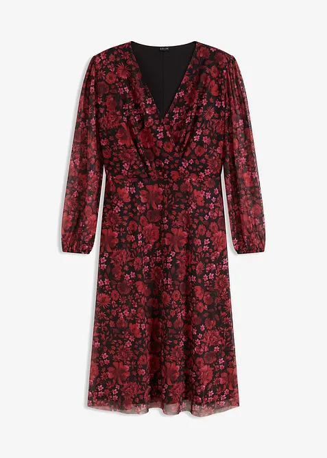 Žerzejové šaty ze síťoviny, bonprix