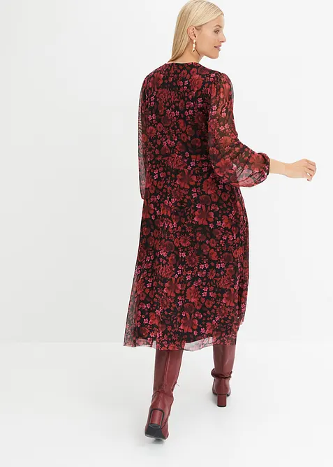 Žerzejové šaty ze síťoviny, bonprix