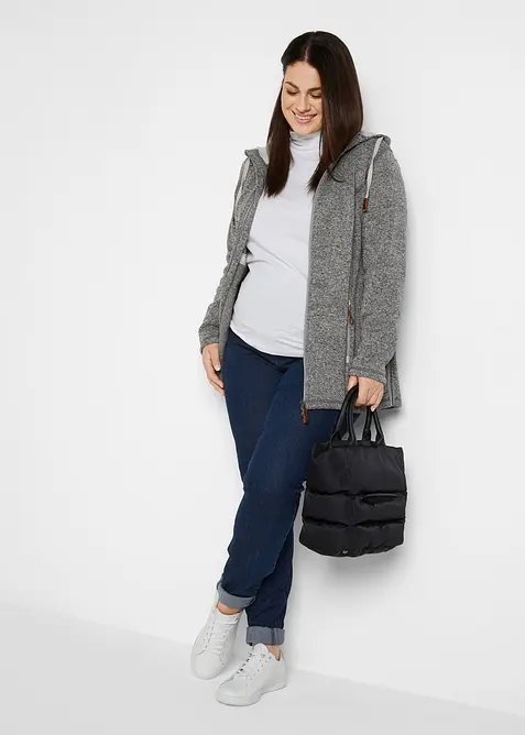 Těhotensk&aacute; fl&iacute;sov&aacute; bunda se vsadkou na no&scaron;en&iacute;, bonprix