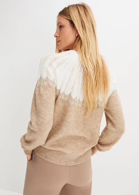 Ažurový svetr, bonprix