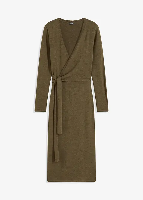 Pletené šaty v midi délce, bonprix