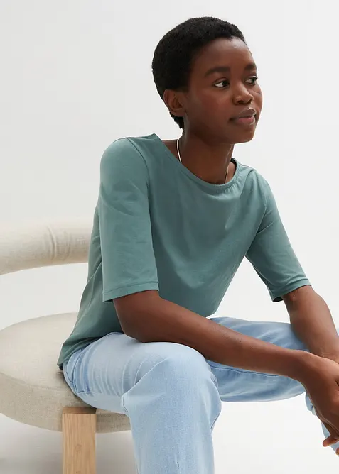 Tričko s lodičkov&yacute;m v&yacute;střihem, bonprix