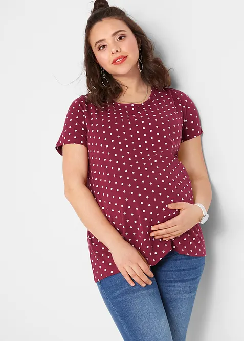 Těhotensk&eacute; tričko z organick&eacute; bavlny (2 ks v balen&iacute;), bonprix