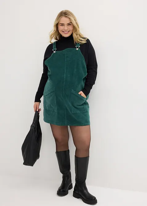 Těhotensk&eacute; &scaron;aty z bavlněn&eacute;ho man&scaron;estru se strečem, s laclem, bonprix