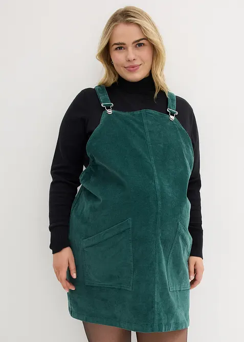 Těhotensk&eacute; &scaron;aty z bavlněn&eacute;ho man&scaron;estru se strečem, s laclem, bonprix