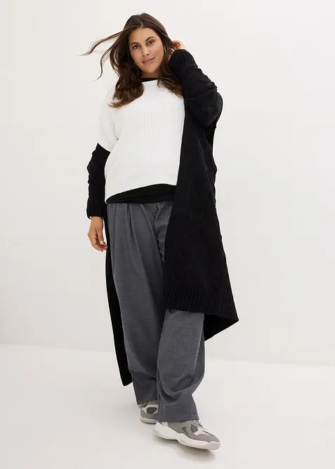 Oversize svetr z měkké žinylky, bonprix