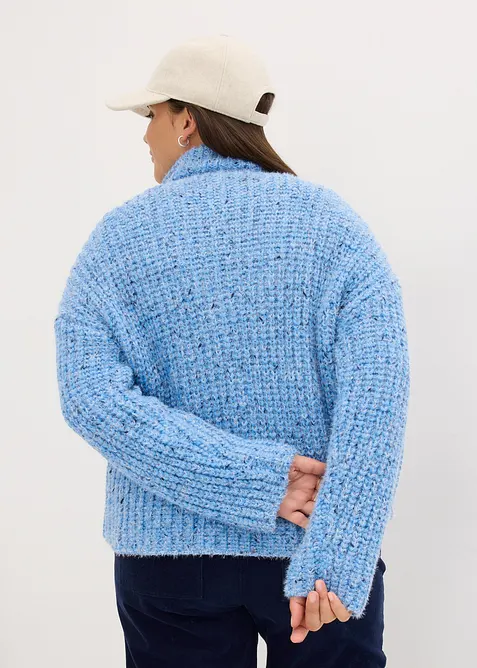 Svetr s l&iacute;mečkem Troyer a spadl&yacute;mi rameny, bonprix