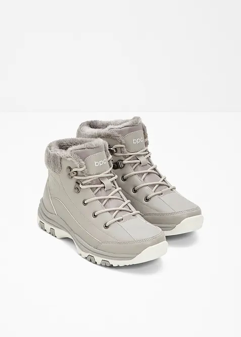 Šněrovací kotníková obuv s podšívkou, bonprix