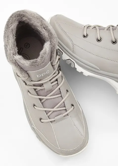 Šněrovací kotníková obuv s podšívkou, bonprix