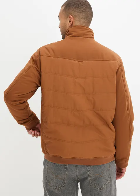 Vatovaná softshellová bunda s bluzonovým střihem, bonprix