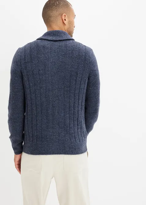 Pletený kabátek s žebrovaným vzorem, bonprix