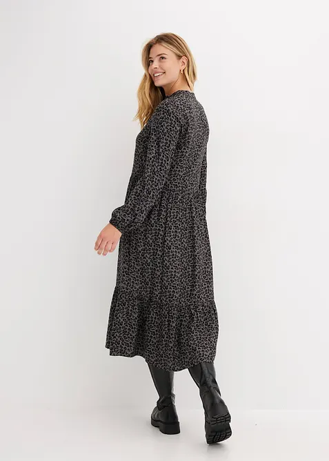 Midi šaty z viskózy, bonprix