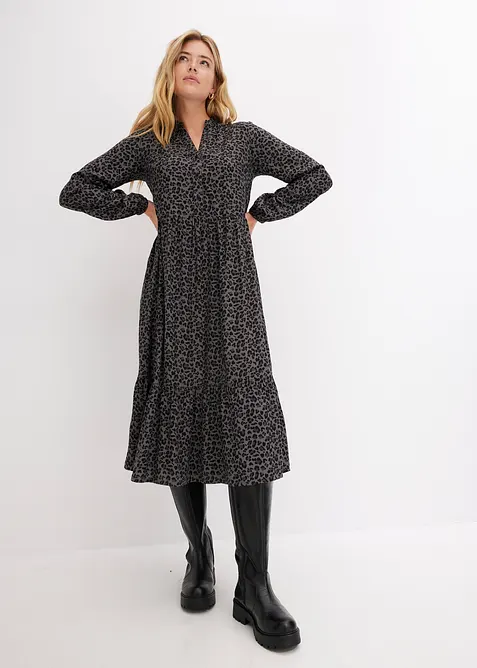 Midi šaty z viskózy, bonprix