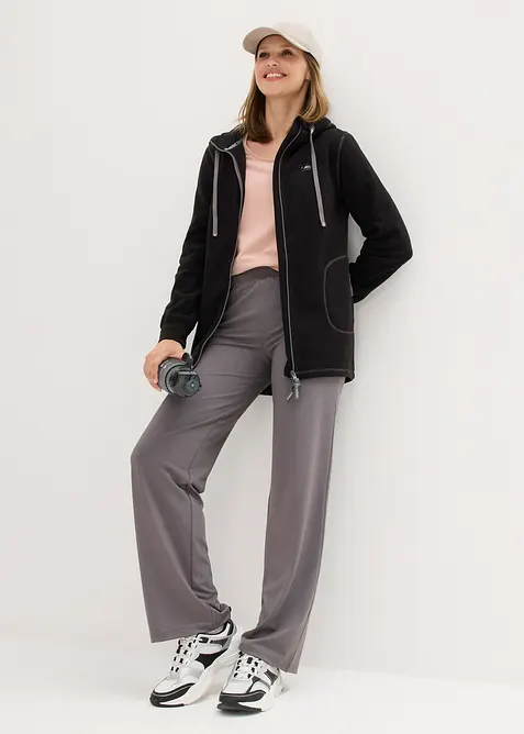 Fl&iacute;sov&aacute; bunda s kapsami na zip, bonprix