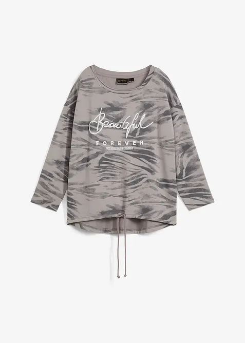 Tričko s dlouhým rukávem, z bavlněné směsi, bonprix