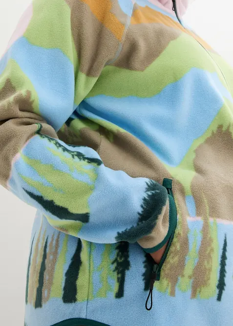 Flísová bunda s kapsami na zip, bonprix